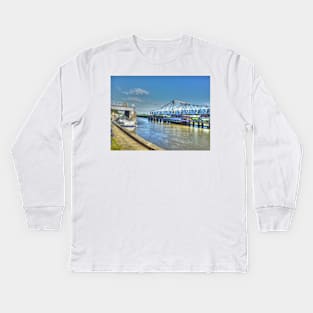 Reedham Swing Bridge Kids Long Sleeve T-Shirt